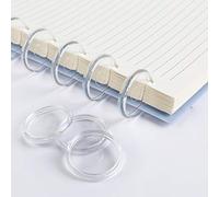 Eagle Discbound Discbound Lot de 11 disques d'extension pour cahiers et planificateurs personnalisables Noir 1 pouce (Transparent)