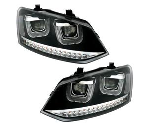 Eagle Eyes Lot de phares avec Clignotants LED avec Effet U - Noir