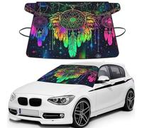 Eagle Fanatic Dream Catcher Housse de pare-brise de voiture pour la glace et la neige - Ajustement universel pour la plupart des voitures - Protection contre la glace multifonction - Protège contre la