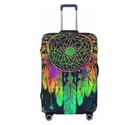 Eagle Fanatic Dream Catcher Housse de protection élastique pour valise de voyage Motif imprimé anti-rayures, Noir , M