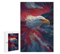 Eagle Flag Art Print Puzzle 1000 Pièces Educa Jouet en Bois Cadeau Unique Décoration Intérieure Jeu Éducatif Challenge Toy Adultes Et Enfants À Partir De 14 Ans 1000 PCS