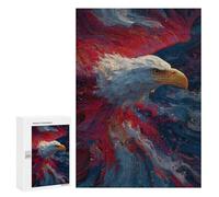 Eagle Flag Art Print Puzzle 1000 Pièces Educa Jouet en Bois Cadeau Unique Décoration Intérieure Jeu Éducatif Challenge Toy Adultes Et Enfants À Partir De 14 Ans 300 PCS