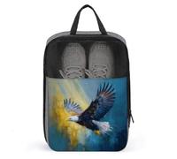 Eagle Flying in The Sky Sac à chaussures pour voyage usage quotidien Sac de rangement anti-poussière Pochette de rangement pour chaussures de golf