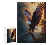 Eagle Forest Painting Artwork Puzzle 1000 Pièces Educa Jouet en Bois Cadeau Unique Décoration Intérieure Jeu Éducatif Challenge Toy Adultes Et Enfants À Partir De 14 Ans 300 PCS