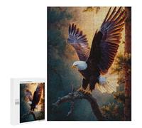 Eagle Forest Painting Artwork Puzzle 1000 Pièces Educa Jouet en Bois Cadeau Unique Décoration Intérieure Jeu Éducatif Challenge Toy Adultes Et Enfants À Partir De 14 Ans 500 PCS