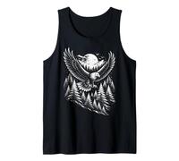 Eagle Forest Silhouette Art Animal Wildlife on Black Débardeur