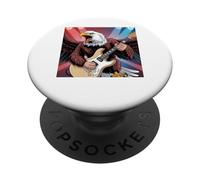 Eagle Guitare Rock Star and Roll America Funny Kids Eagles PopSockets PopGrip Adhésif