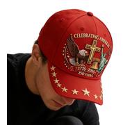 Eagle Hat - Casquette de baseball 250th Keepsake Patriotic Baseball Caps for Men Women Youth Work Golf Photo Prop Celebration and Others, Rouge