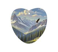 Eagle in Misty Mountain Désodorisant de voiture à suspendre, tablettes d'aromathérapie parfumées longue durée pour voiture, cartes parfumées pour véhicules, chambre à coucher, armoire, style blanc