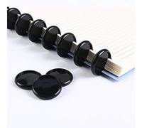 Eagle Lot de 11 disques d'extension en plastique pour cahiers et planificateurs personnalisables Noir 2,5 cm