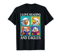 Eagle Love Reading and Eagles Amoureux de Livres pour Enfant T-Shirt