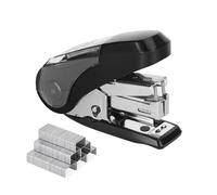 Eagle Mini Agrafeuse Bureau pour Agrafer les Papiers jusqu’à 20 Feuilles, avec 1000 Agrafes assorties, Gagner d'effort à 50%, Ôte-agrafes et Rangement de Stockage Intégrés (Noir)