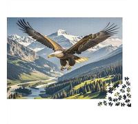 Eagle montée en flèches 1000 Pièces Stock De Cartes Premium Puzzle De Bricolage Senior Jigsaw Enthusiastes Entraînement du Cerveau Décompression Cadeaux 52x38cm/1000pcs