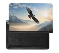 Eagle Mountains Étui de passeport sécurisé en cuir synthétique pour cartes de crédit et passeport pour homme et femme, blanc, taille unique, moderne, blanc, Taille unique, Moderne