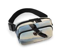 Eagle Mountains Sac banane tendance avec sangle réglable pour entraînement en plein air cyclisme unisexe, blanc, 20 x 13 cm, sac banane, blanc, 20x13cm, Sac banane