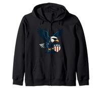 Eagle of Valor : Force américaine et Esprit de liberté Sweat à Capuche