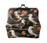 Eagle on The Branch - Porte-monnaie compact pour femme avec serrure imperméable pour cadeaux de voyage, Noir , Taille unique, Sac à dos décontracté