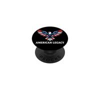 Eagle Patriotic Graphic Rouge Blanc Bleu PopSockets PopGrip Adhésif