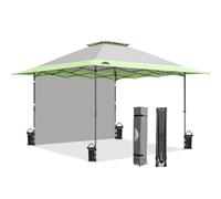 EAGLE PEAK 4m x 4m Tente à auvent Pop - up avec Un Mur Easy Canopy avec Un Rideau d'intimité 169 Pieds carrés Store, Gris
