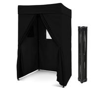 EAGLE PEAK Flex Cabine d’essayage compacte 1,2x1,2 m à auvent escamotable, Cabine d’essayage Portable en privé pour Les séances Photo de Mode en intérieur, Le Camping ou la Piscine, Noir