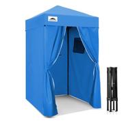 EAGLE PEAK Flex Ultra Compact 1,2x1,2 m Canopy Pop-up, Abri Solaire, Cabine d'essayage, Cabane de confidentialité Portable pour Piscine, séances Photo Tendance ou Camping, Bleu Clair