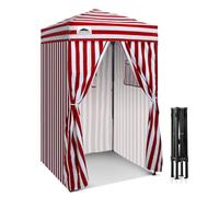 EAGLE PEAK Flex Ultra Compact 1,2x1,2 m Canopy Pop-up, Abri Solaire, Cabine d'essayage, Cabane de confidentialité Portable pour Piscine, séances Photo Tendance ou Camping, Rouge/Blanc