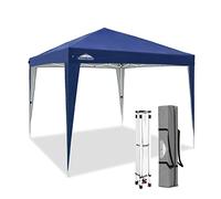 EAGLE PEAK Pop-up Tonnelle de Jardin Pliable 3m x 3m, Tente Pliante Gazebo auvent pour Camping Plage Festival avec Sac à roulettes (Bleu foncé)