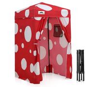 Eagle Peak Pop-up Cabine d’essayage extérieur 1.2m x 1.2m, vestiaire Portable de Plage Piscine Jardin avec fenêtre (Champignon Rouge)