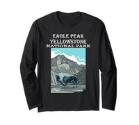 Eagle Peak Yellowstone National Park Wyoming Randonnée en Plein air Manche Longue