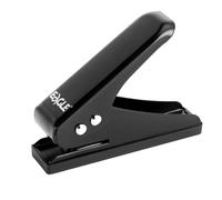 Eagle Perforatrice à 1 trou, perforatrice à un trou, perforatrice à papier, trou de 6,35 mm, capacité de 12 feuilles, métal, noir