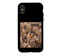 Eagle Players Huddle Mascotte Vintage Cool School College QB Coque pour iPhone X/XS