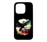Eagle Playing Drums Funny Eagle Art Batteur Musicien Coque pour iPhone 15 Pro