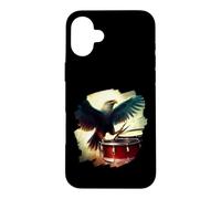 Eagle Playing Drums Funny Eagle Art Batteur Musicien Coque pour iPhone 16 Plus