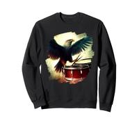 Eagle Playing Drums Funny Eagle Art Batteur Musicien Sweatshirt
