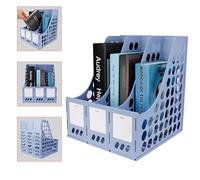 Eagle Porte-revues à 3 compartiments - Organiseur en plastique robuste - Séparateur de documents de bureau pour bureau, maison ou étude