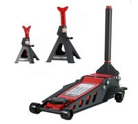Eagle Pro E-1525C Cric De Garage Professionnel Extra Bas 2.5T + E-1903 Supports D'essieu 2 Pcs 3T