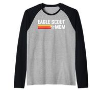 Eagle Scout Mom Scouting Pride Scouts BSA Retro 80's Manche Raglan