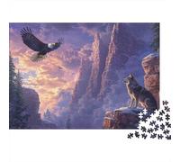 Eagle Soaring Mountain Colourful Eagle Above Canyon 1000 Pieces Jigsaws Adults The Impossible Challenge Home Activity 38x26cm/1000pcs