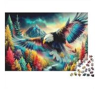 Eagle Soaring Puzzle pour Enfants 1000 Pièces Recyclable Flying Eagle Puzzle À Assembler Amusant Et Difficile Jeu De Famille Excellent Cadeau Idea for Child‘s Birthday 38x26cm/1000pcs