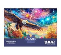 Eagle Soars Scène de Cascade Cosmique Puzzle De 1000 Pièces L'aigle majestueux Idéal pour Le Cadeau d'anniversaire Et De Vacances 38x26cm/1000pcs