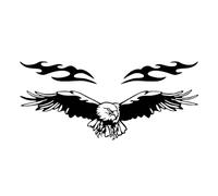 Eagle Stickers - 50x14cm Car Sticker | Eagle Spreading Wings CarSticker - Full Wing Vinyl Decal | Engine Hood Car Decor | Motorcycle Laptop Window Graphic