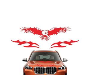 Eagle Stickers - 50x14cm Car Sticker | Eagle Spreading Wings CarSticker - Full Wing Vinyl Decal | Engine Hood Car Decor | Motorcycle Laptop Window Graphic