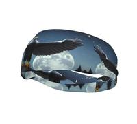 Eagle Under The Stars Bandeau de sport tendance absorbant la transpiration élastique respirant unisexe pour course à pied fitness yoga et autres sports