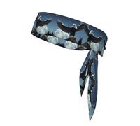 Eagle Under The Stars Cravate de sport confortable, respirant, tendance, unisexe, convient pour la course, le yoga, le fitness et d'autres sports.