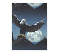 Eagle Under The Stars Crystal Stickers, Glitter Star Heart Shiny Transparent Decals for Mobile Phone Cases Laptop