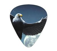 Eagle Under the Stars Lot de 12 médiators antidérapants durables pour guitare électrique acoustique ukulélé