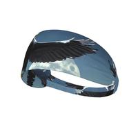 Eagle under the stars Print Elastic Exercise Headband - Fashion Sports Headwear for Summer Cyclisme Yoga and More
