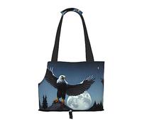Eagle Under The Stars Sac à bandoulière imprimé pour animaux de compagnie, convient pour les petits chiens et chats, sac de courses et de voyage à double usage