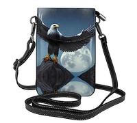 Eagle under the stars Sac à main en cuir pour téléphone portable, sac à bandoulière léger pour téléphone portable, sac de voyage avec fentes pour cartes de crédit, sac à bandoulière pour femme
