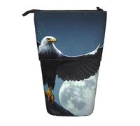 Eagle Under The Stars Trousse à crayons extensible en tissu Oxford multi-design réglable en hauteur